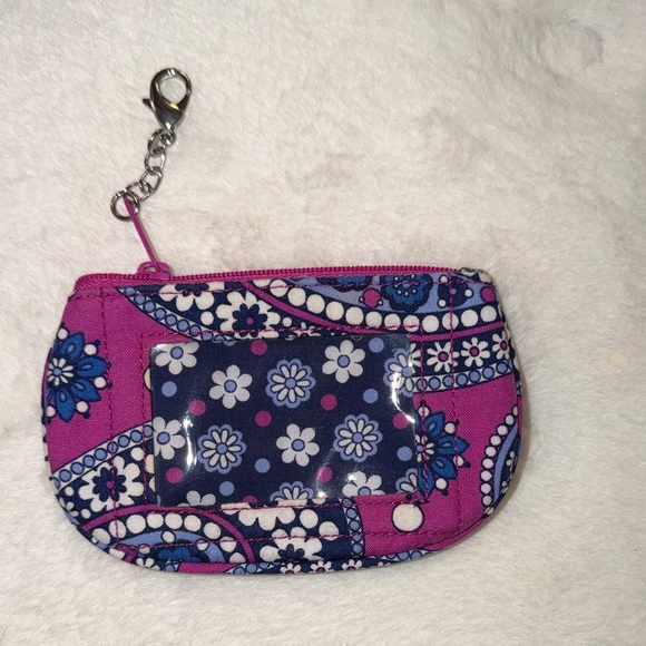 Vera Bradley Zip ID Case Very Berry Paisley pattern NWOT - Picture 2 of 4
